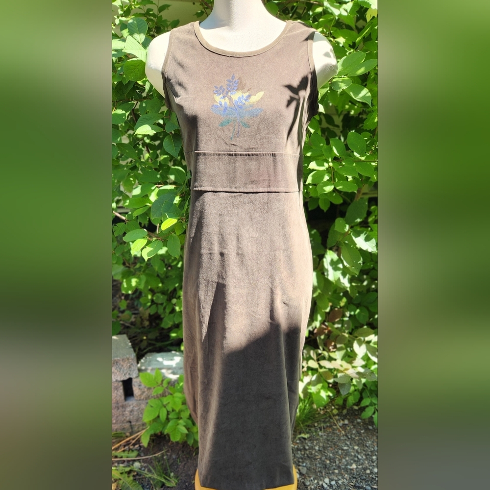 Sample Timex Gmt Ltd medium/large‎ Long Dress 90's Leaf Print